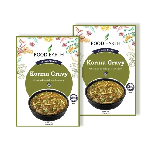 Image of Food Earth Korma Gravy | Rich & Creamy Indian Curry Sauce with Cashew & Makhana