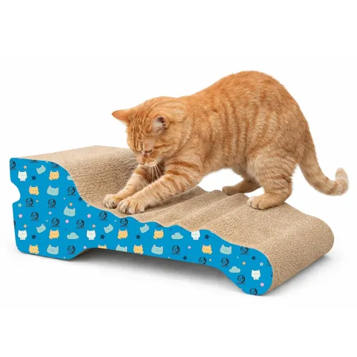 Image of Foodie Puppies 2-in-1 Reversible Cat Scratcher Pad with Catnip for Cats