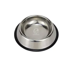 Foodie Puppies Pet Feeding Stainless Steel Bowl for Dogs, Cats & Any Pets - 450ml, Small I Non-Skid Rubber Bottom Food /
