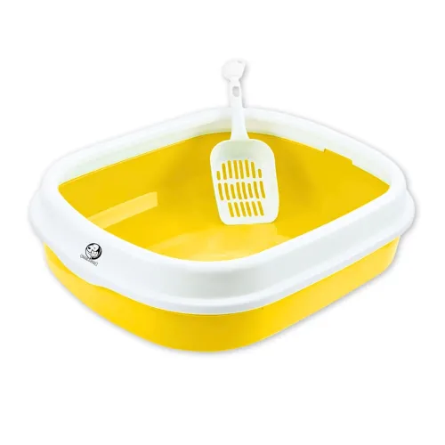 Image of Foodie Puppies Cat Litter Tray (Large, Yellow)
