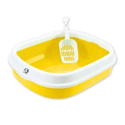 Foodie Puppies Cat Litter Tray (Large, Yellow)