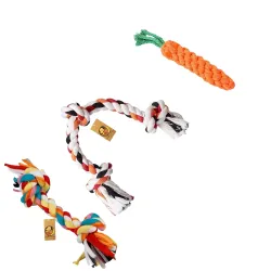 Foodie Puppies 3-in-1 Cotton Rope Chew Toy Combo