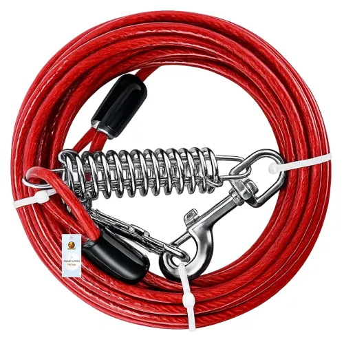 Image of Foodie Puppies Extra Strong Red Tie-Out Cabel