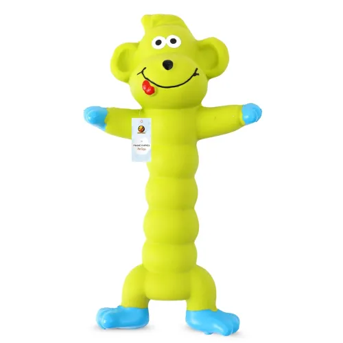 Image of Foodie Puppies Green Monkey Latex Squeaky Dog Toy (20cm)