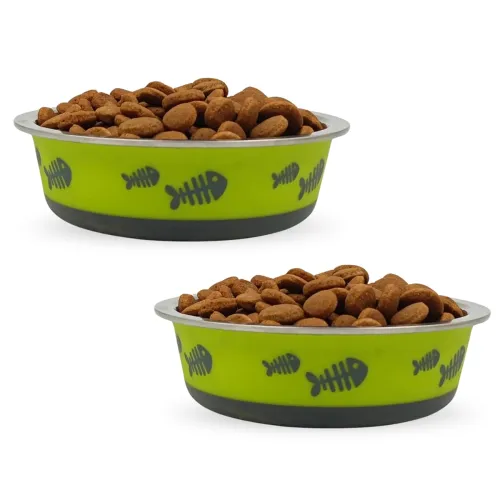 Image of Foodie Puppies Stainless Steel Pet Bowl 150ml Pack of 2