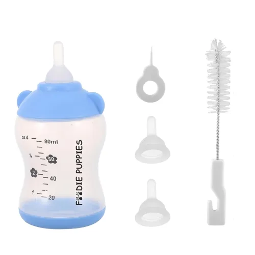 Image of Foodie Puppies Pet Feeding Bottle Kit for Dogs, Puppies and Cats - (80 ml)
