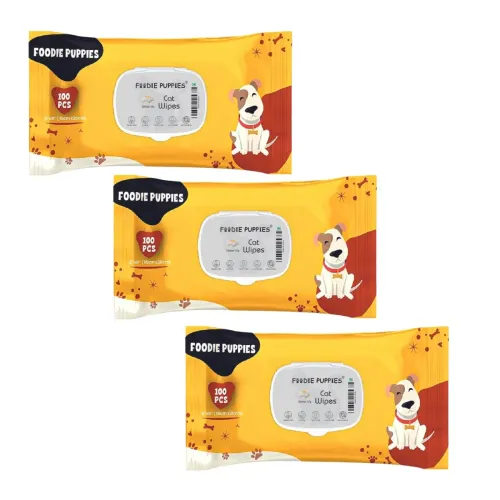 Image of Foodie Puppies Cat Anti-Bacterial Grooming Wipes (PO3)