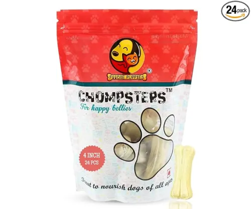 Image of Foodie Puppies Rawhide Pressed Bones Chicken Flavour Dog Chew Treats