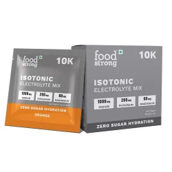 Foodstrong 10K Isotonic Electrolyte Mix – Zero Sugar Hydration | 1000mg Sodium, 200mg Potassium, 60mg Magnesium | Electr