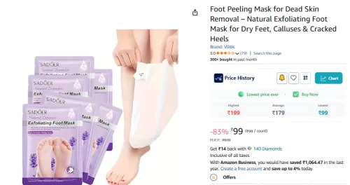 Image of Foot Peeling Mask for Dead Skin Removal