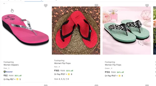 Image of Footspring Womens Slippers & Flip Flops startinng from @95
