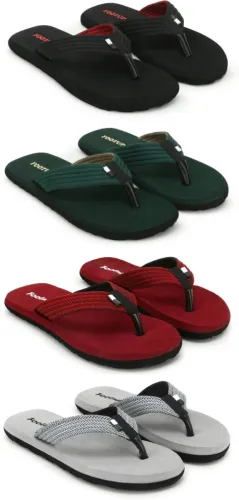 Image of Footup  4 Pair Comfortable Flip Flops Men Slippers  (Multicolor , 10)