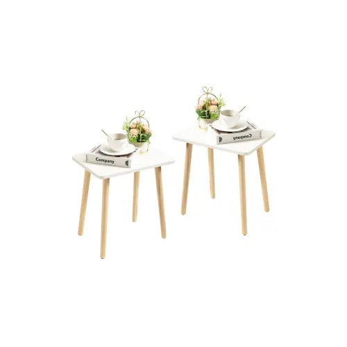 Image of FORAOFUR White End Tables Set of 2