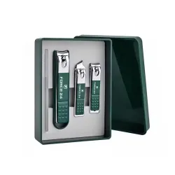 Force24 Nail Cutter Set with Glass File Stainless Steel (4 Pieces)