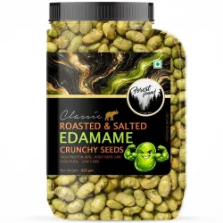 Forest Found Roasted Salted Edamame (825g) | Protein (46%) & Fiber (14%) | Oil-Free, Vacuum Roasted Crunchy Green Soybeans | Healthy Low Carb, Plant-Based Snack | Young Green Soybeans