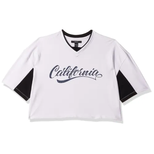 Image of Forever 21 Women Graphic Oversized Crop Top