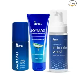 ForMen Prolong Spray (30ml) with JOYMAX Intimate wash (100ml) and Water-Based Intimate Lube Gel (60ml) with Aloe Vera Combo