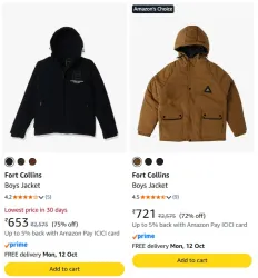 FORT Boys Jacket COLLINS at minimum 72% Discount
