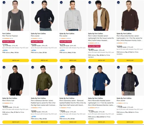 Image of Fort Collins Men's Jacket upto 81% Discount