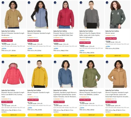Image of Fort Collins Women's Jacket upto 80% Discount