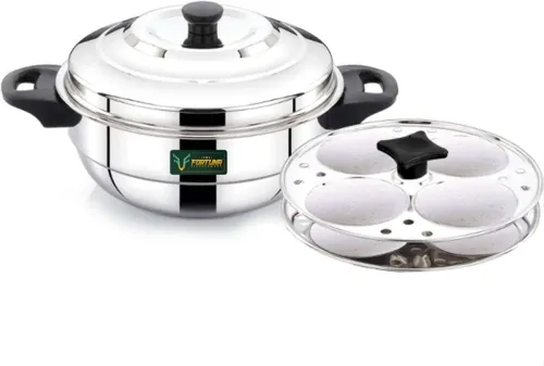 Image of Fortuna Stainless Steel Mini Idli Maker (2 Plates, 8 Idlis)