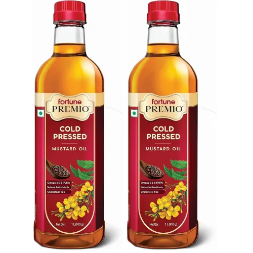 Image of Fortune Premio Cold Pressed Mustard Oil 1L Pack