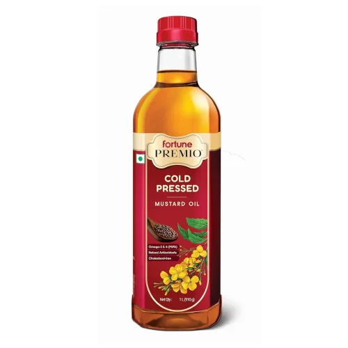 Image of Fortune Premio Cold Pressed Mustard Oil 1L Bottle | Rajasthan Mustard Seeds | Rich in Omega 3 & 6 (PUFA) | Natural Antio