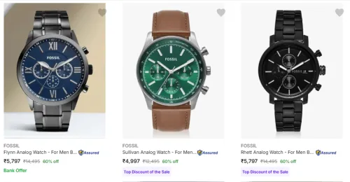 Image of Fossil Analog Watches @ Up to 60% Discount