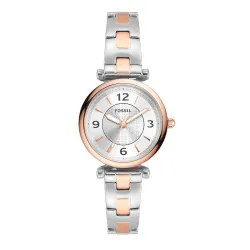 Fossil Carlie Analog Silver Dial Womens Watch-ES5201