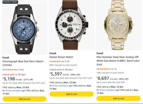 Image of Fossil Watch at minimum 35% Discount