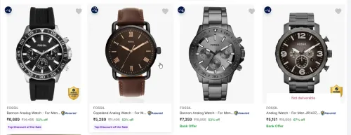 Image of FOSSIL Wrist Watches at minimum 67% Discount