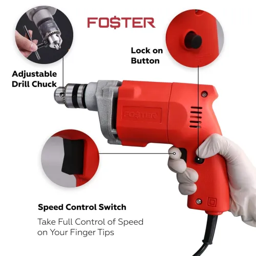 Image of Foster FPD-010A 400W Drill Machine – 10mm, Red