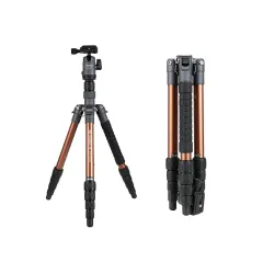 Fotopro X-Go Gecko 5ft Aluminium Tripod Stand with Ball Head for DSLR Camera Payload 8 kg (Brown+Gray)
