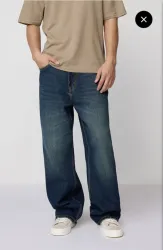 foustreeg  Men Loose Fit Mid Rise Black Jeans