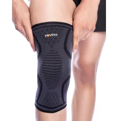FOVERA Sports Knee Cap Compression Support, Knee Guard for Gym, Running, Cycling, Sports, Jogging, Workout & Pain Relief for Men & Women (Size - M, 1 Pair)