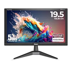 Foxin LED Monitor Crystal 19.5 Inch (48.26 cm), HD 1440x900, 60Hz, 5ms Response Time, 16.7M Colors, HDMI & VGA Ports, Wall Mountable Computer Monitor for PC, CCTV & Laptop Screen Extender