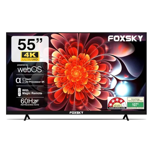 Image of Foxsky 139.7 cm (55 inches) 4K Ultra HD Smart LED TV 55FS-VS (Black)