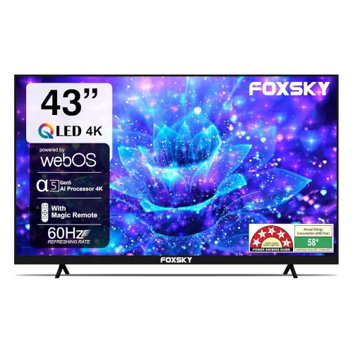 Image of Foxsky 43inch Frameless 4K QLED Smart TV (43FS)