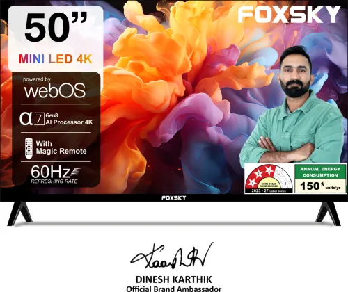 Image of Foxsky 50 Inch 4K Mini LED Smart WebOS TV