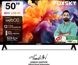 Foxsky 50 Inch 4K Mini LED Smart WebOS TV