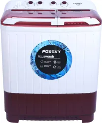 FOXSKY 9.5kg Semi-Automatic Top Load Washing Machine FS-SATL95WM, Maroon/White