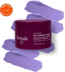 Foxtale Detan Skin Radiance Mask, Lactic Acid & Brazilian Clay, Removes Tan (12 g)