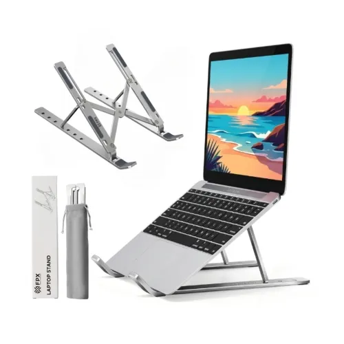 Image of FPX Elevate Adjustable Laptop Stand for up to 15.6 Inch Laptops | Heavy-Duty Aluminum Alloy Multi-Angle Riser | Stable &