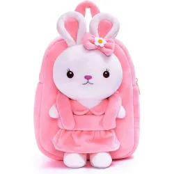 Frantic Kids Velvet School Bag Plush Cute Backpack Baby Girl Preschool Travel
