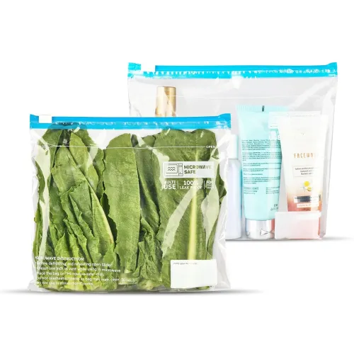 Image of FREDBETT Multipurpose Storage Bags | Slider | 10 Bags | 21.3 x 18 cm | zip lock bags small | ziplock pouches | Reusable 