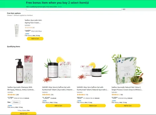 Image of Free bonus item when you buy 2 select item(s)