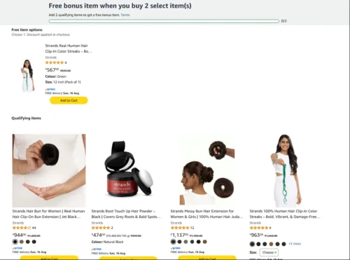 Image of Free bonus item when you buy 2 select item(s)