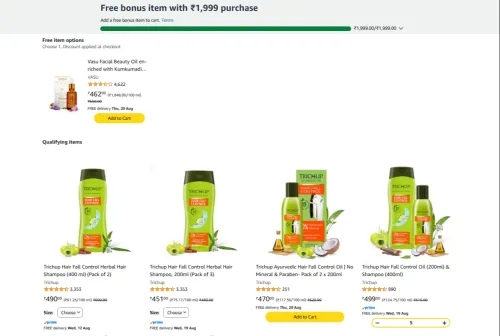 Image of Free bonus item with ₹1,999 purchase