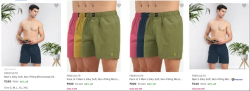 Image of Freecultr Men's Halfpants upto 66% discount 
