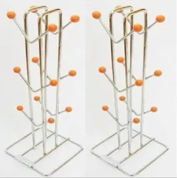 Freekers Stainless Steel Cup Holder Rack | Set of 2